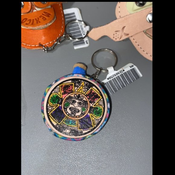 Random assortment of 4 unique keychains, Mexico horse saddles, drum, & soccer - Picture 5 of 5